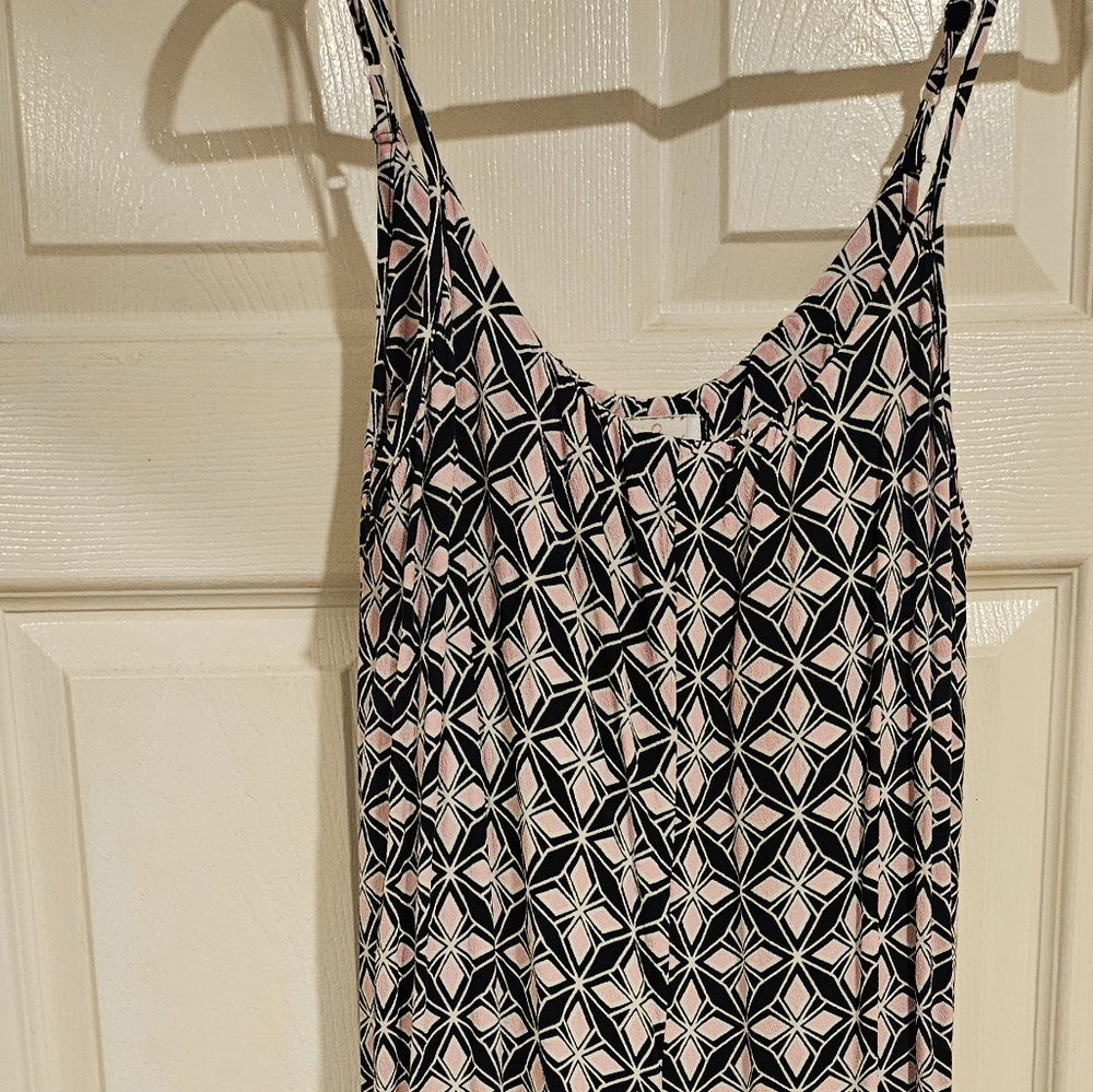 Ava Sky Black and Pink Geometric Jumpsuit